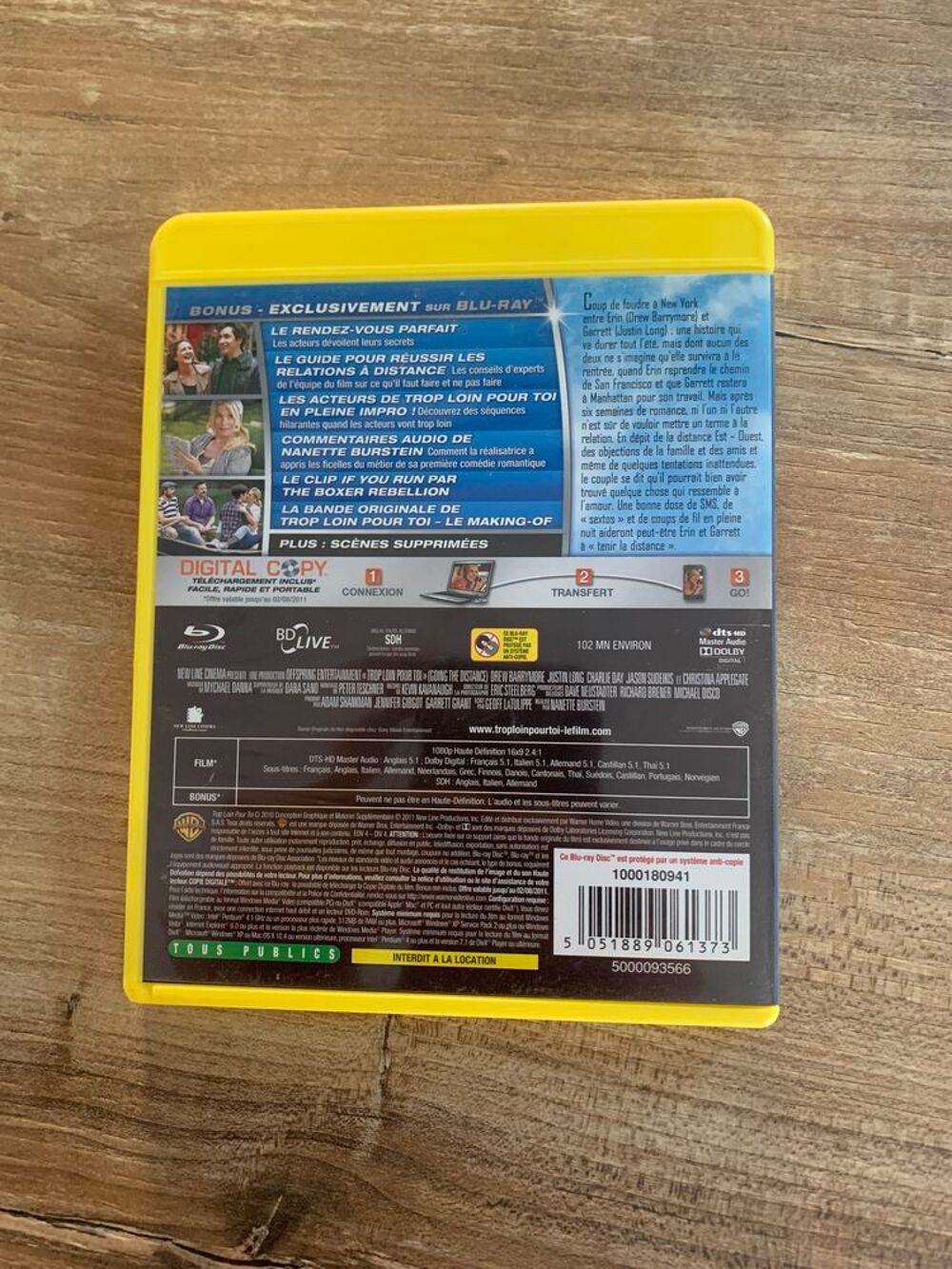 Blu ray " Trop loin pour toi " DVD et blu-ray