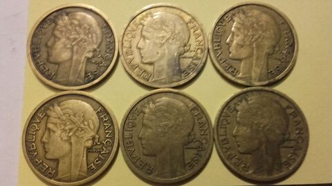 Lot de 6 pièces de 1 Franc Morlon . 0 Ars-sur-Moselle (57)