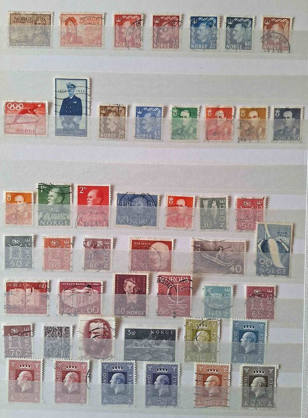 S&eacute;rie de timbres de collection de Norv&egrave;ge 