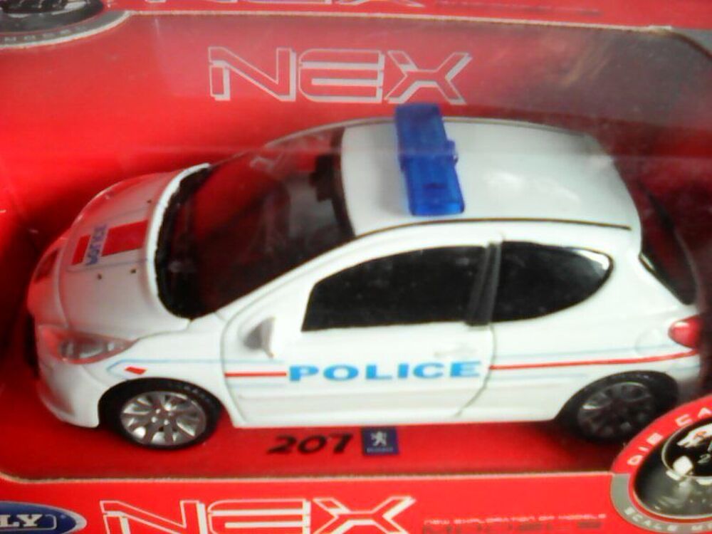 Voiture Peugeot 207 Police Welly Nex Mod&egrave;le r&eacute;duit 1/43 