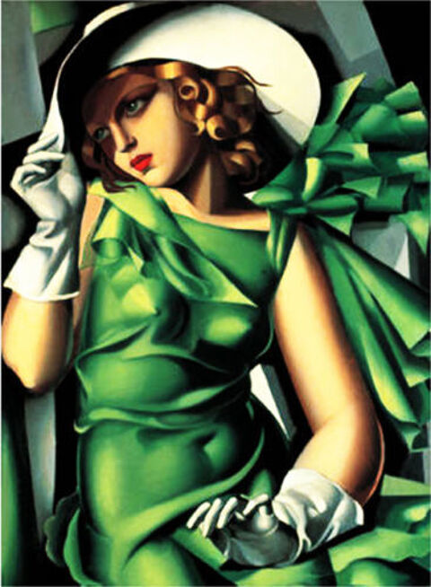 Tableau toile peinture TAMARA DE LEMPICKA LA FILLE AUX GANTS 120 Marseille 13 (13)