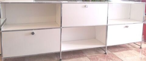 meuble 6 cases 3 portes abattantes usm haller blanc 2450 Chenoise (77)