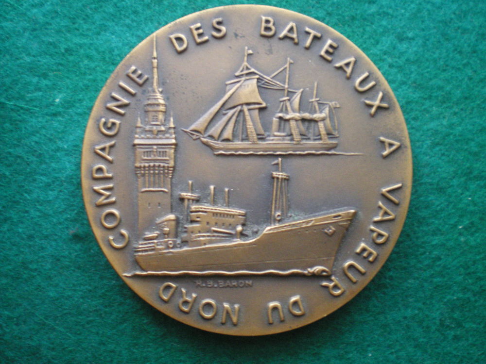 M&eacute;daille de la Compagnie des Bateaux &agrave; vapeur du Nord. 