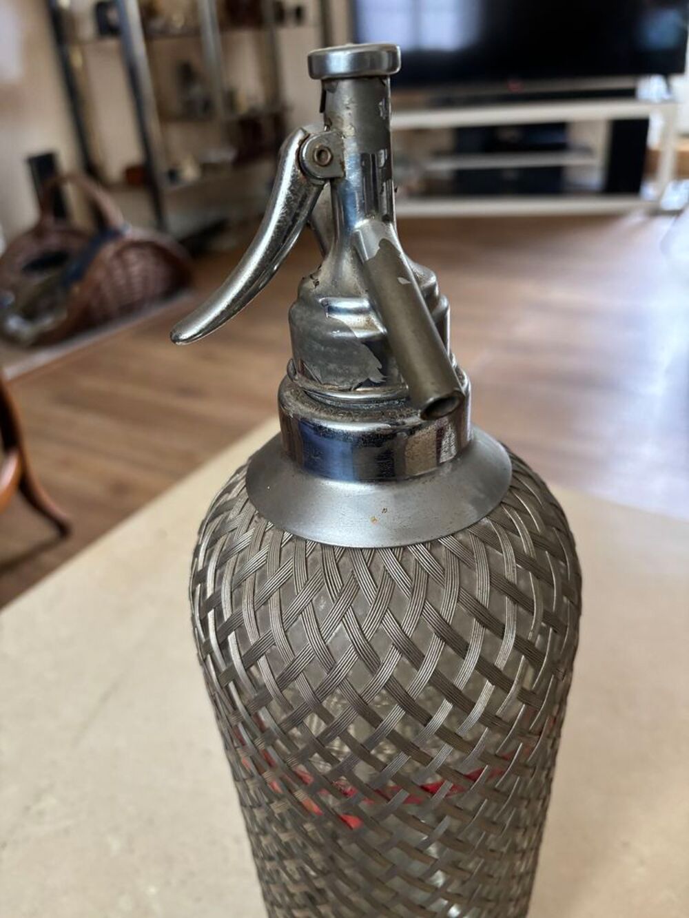 SIPHON A SODA VINTAGE SPARKLETS AVEC MAILLAGE 
