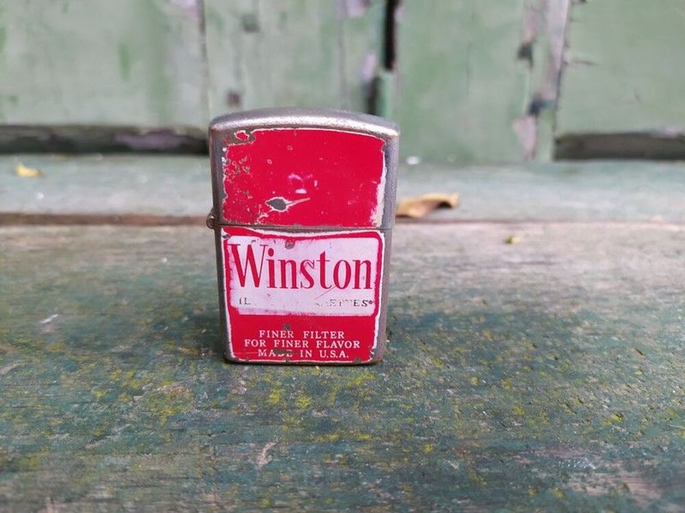 Ancien Briquet Winston Rocky Caranet Vintage 