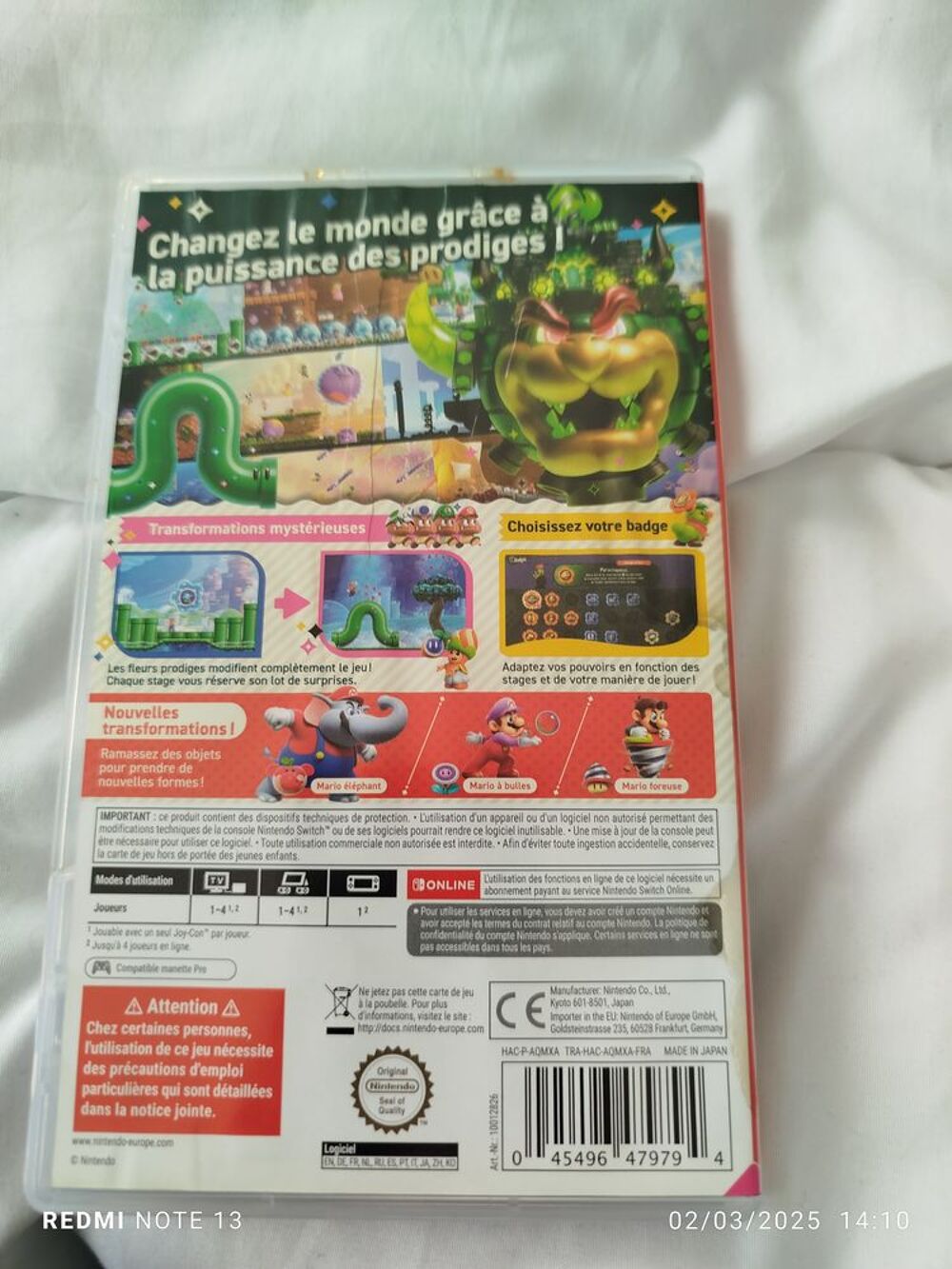 console Switch ainsi que 3 jeux Consoles et jeux vidos