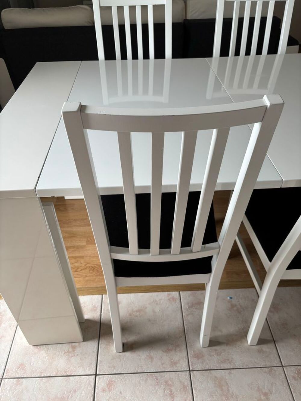 Lot de 4 chaises blanche IKEA Meubles