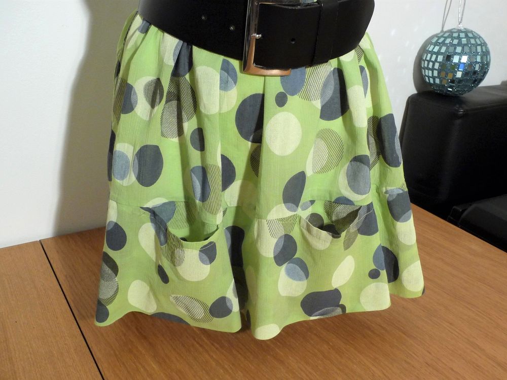 Robe/ Tunique en 100% Coton Vert Clair-Taille S- Montan Vêtements