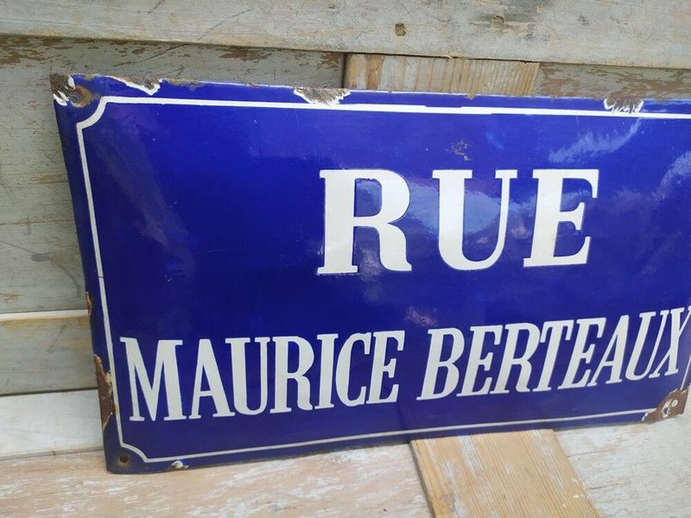 Plaque &Eacute;maill&eacute;e Rue Maurice Berteaux Ministre de la Guerre 
