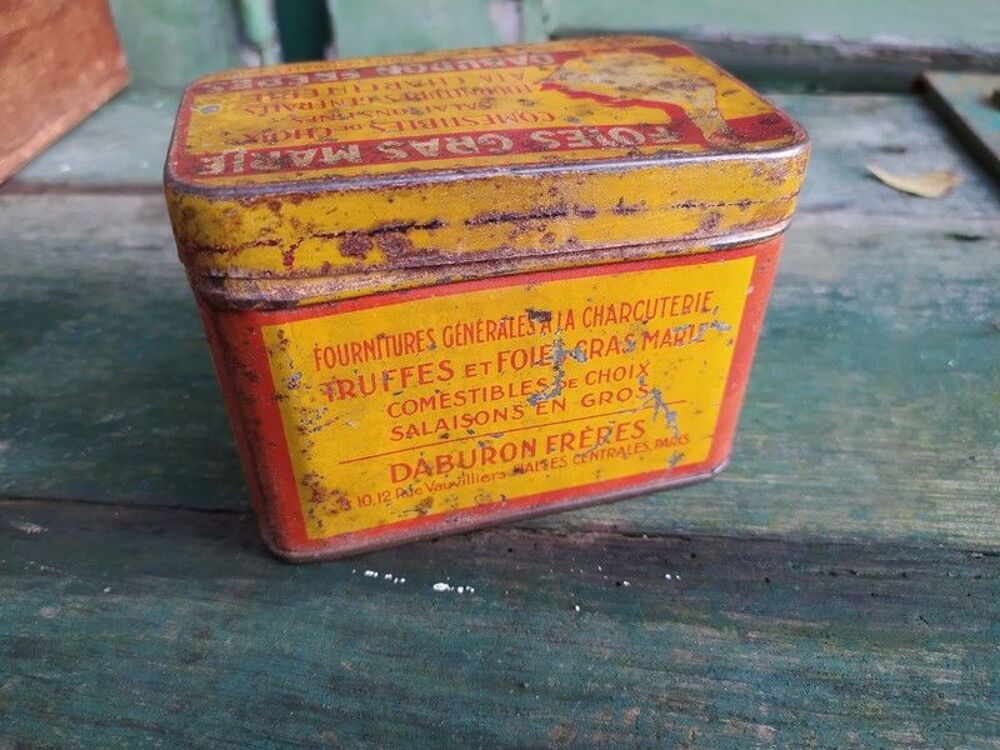 Ancienne Boite Publicitaire Foies Gras Marie Daburon Fr&egrave;res 