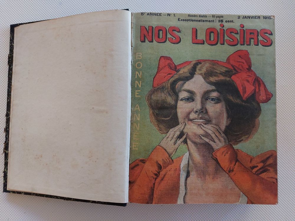 Anciennes revues reli&eacute;es" Nos Loisirs "de 1910 Livres et BD