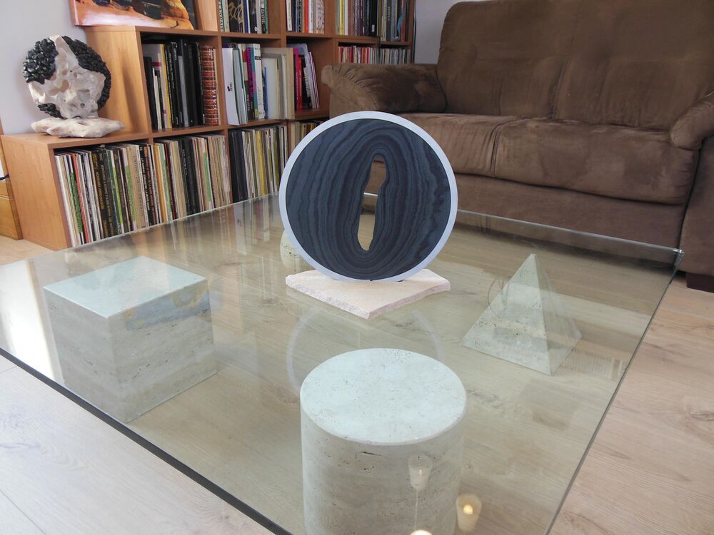 Sculpture en Ardoise, Quartzite et Aluminium - D&eacute;coration Décoration