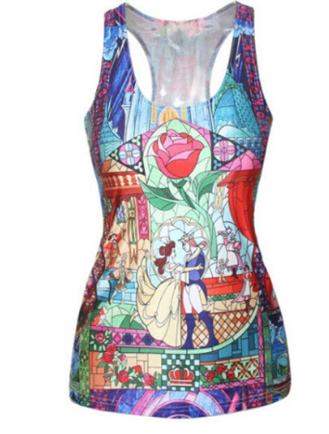 Tee-shirt Belle et la bete XL disney anime TV cin 14 Fves (57)