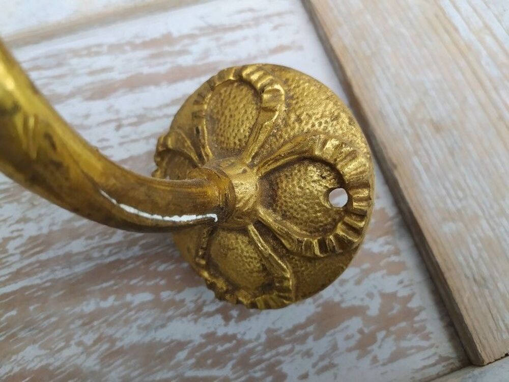 Anciennes Appliques Bronze Dor&eacute; Tulipe Lampe Décoration