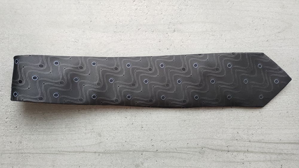 Cravate Brice 100% Soie - Gris Anthracite &agrave; Motifs Graphique Vêtements