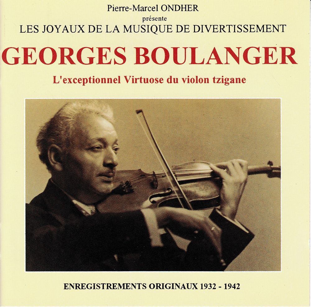CD Georges Boulanger Virtuose Du Violon Tzigane Grand Prix CD et vinyles