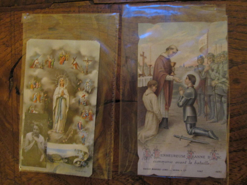 Lot de 2 images pieuses anciennes 