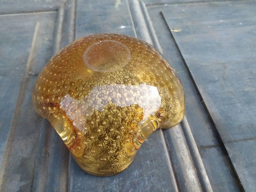 Cendrier Verre Murano &agrave; Bulles Design Barovier Venini Italy 