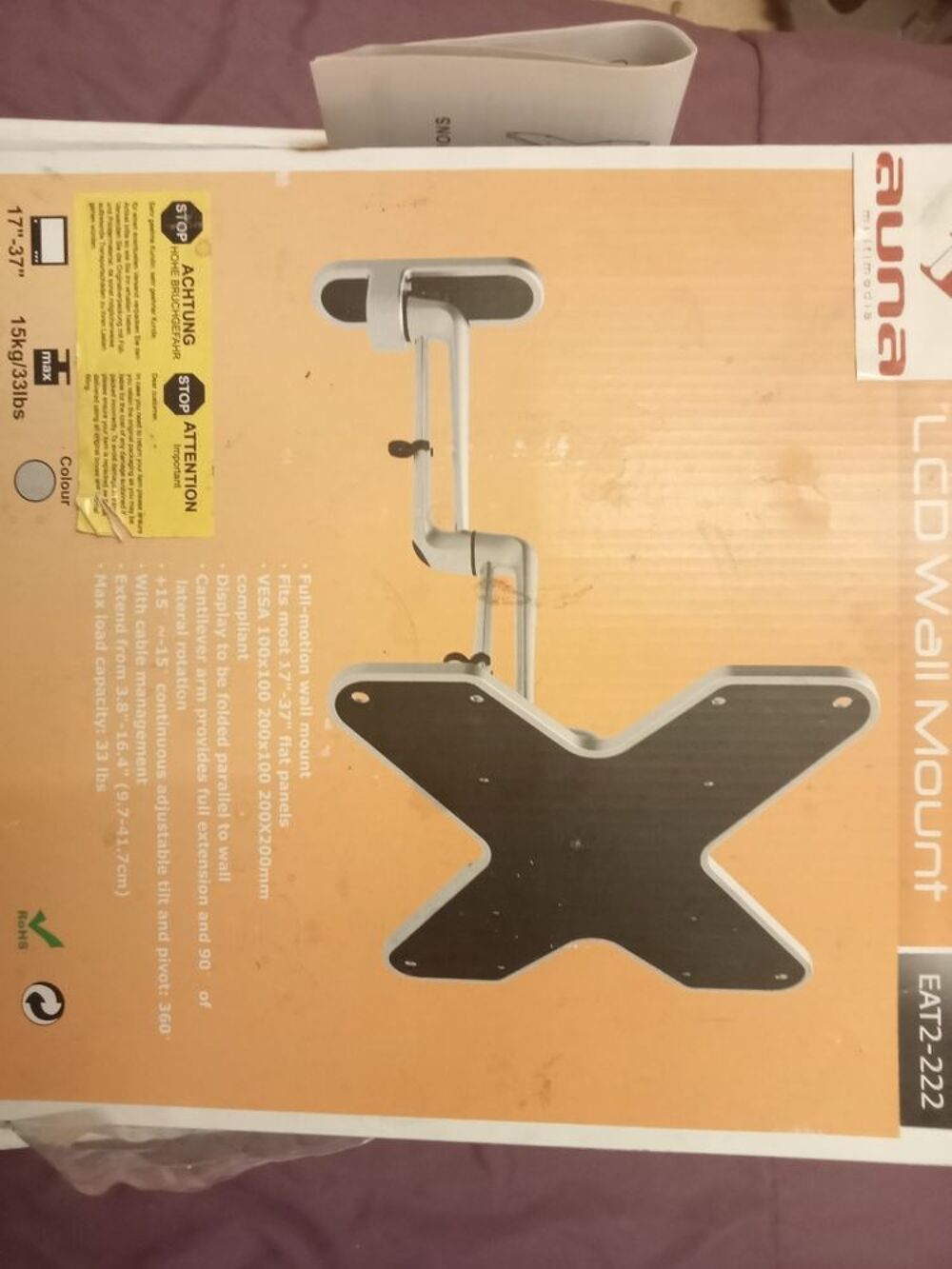 accroche &eacute;cran plat. LCD wall mount EAT2-222 Meubles