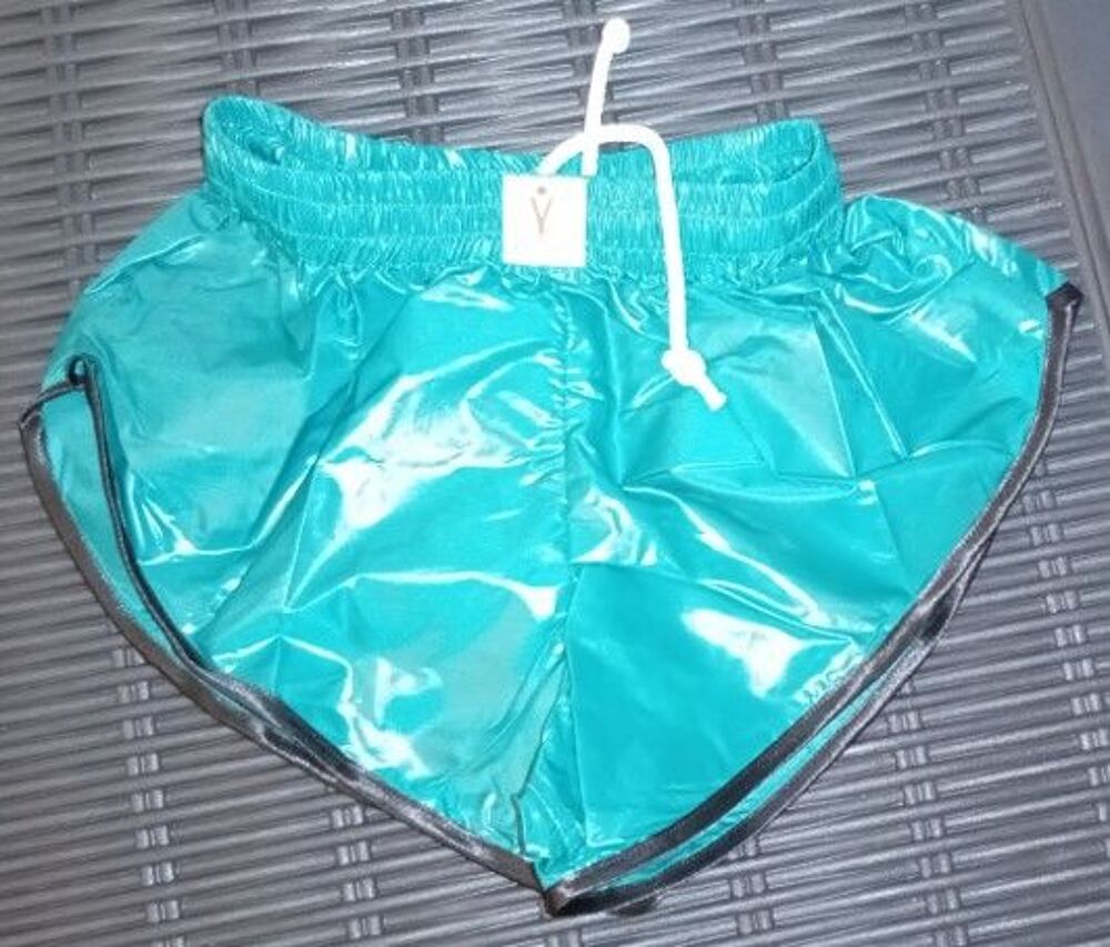 Short vintage nylon polyamide 6J1 Vert/Noir 3 sizes S-M-L Vêtements