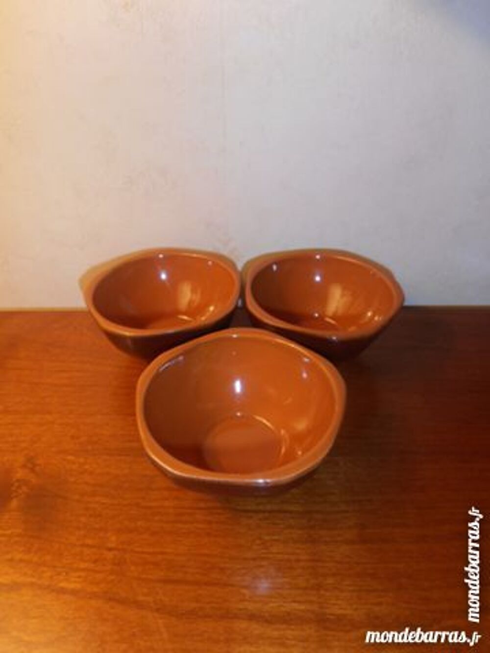 Lot de 3 ramequins marron (12) Cuisine