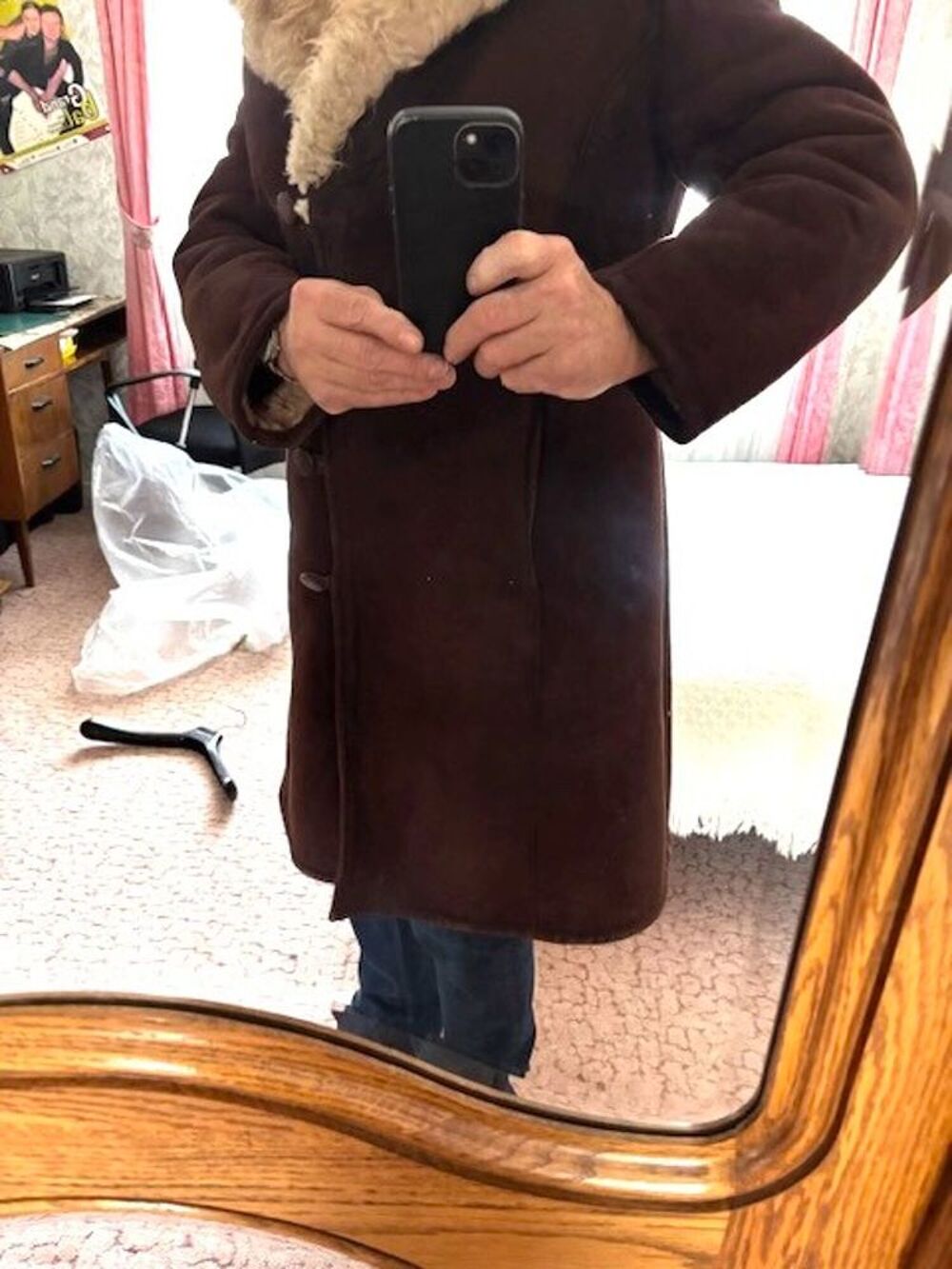 Manteau en peau mouton retourn&eacute; 166 Vêtements