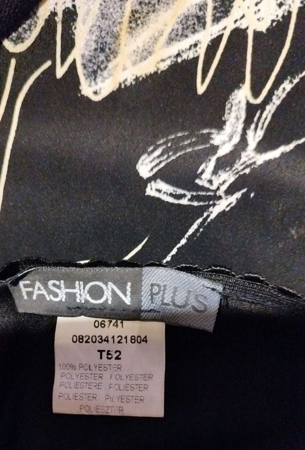 Jupe noire et blanche taille 52 Fashion Plus Vêtements