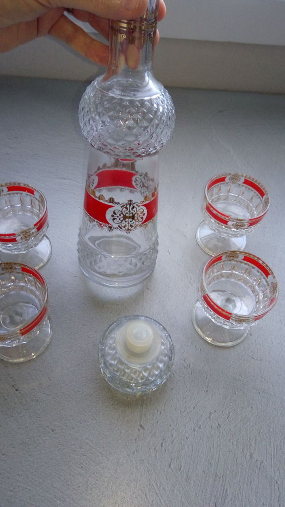 Carafe et 4 coupes (ann&eacute;es 1970) Electroménager