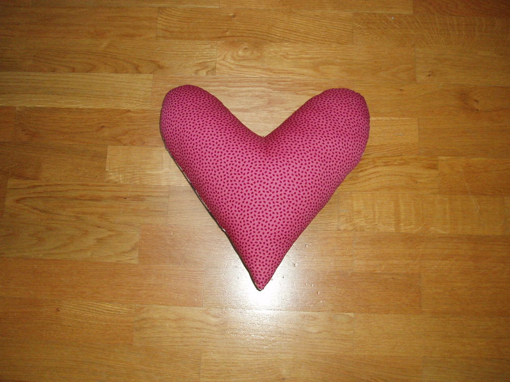 Coussin COEUR fleurs NEUF D�coration