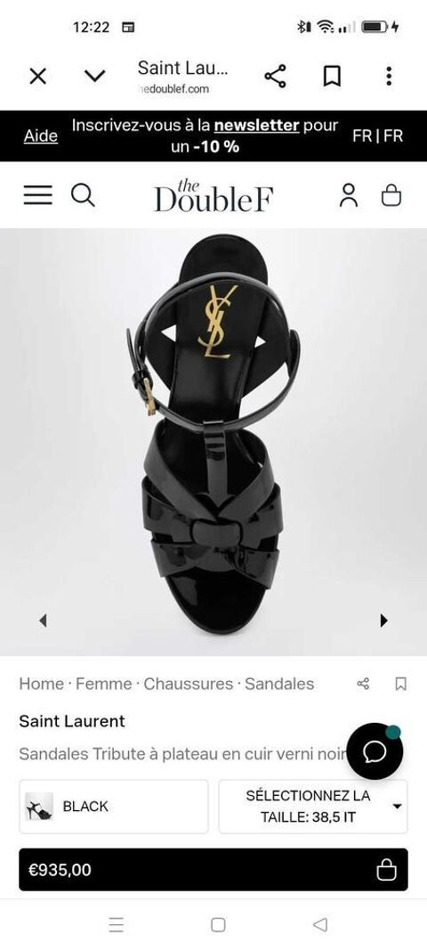 une paire de chaussures talon aiguille Yves Saint Laurent taille 37 casi neuf merci de laisser votre numéro de téléphone Sarcelles (95)