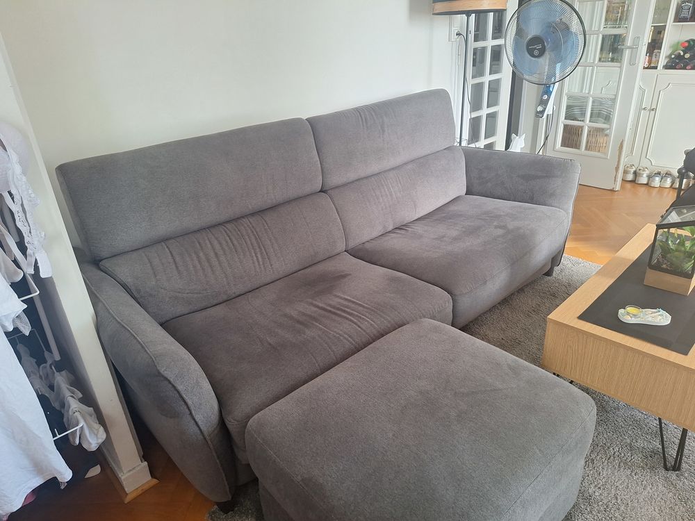 Canap&eacute; convertible gris anthracite Meubles