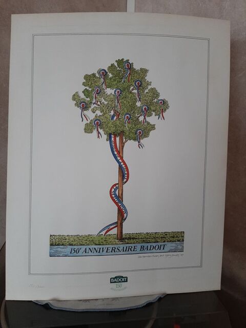 Lithographie  150ans de badoit 
NUM�RO  2441sur3700 50 Puteaux (92)