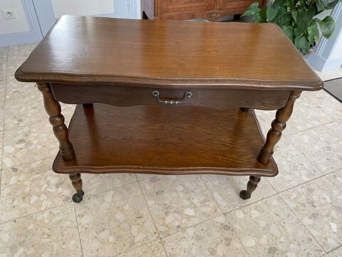Table desserte en bois � roulettes avec tiroir 40 Theil-sur-Vanne (89)