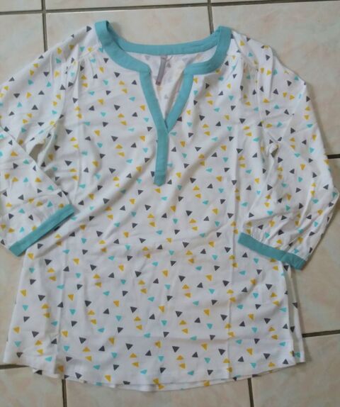 Tee shirt haut de pyjama blanc imprim� M . 3 / 4 - T 38 - 40 3 Domart-en-Ponthieu (80)