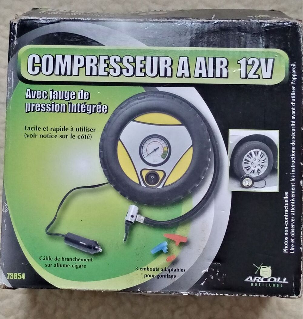Compresseur d'air portable, 12 V, 18 B, neuf Bricolage
