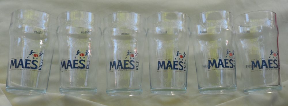 Carton de 6 Verres &agrave; bi&egrave;re MAES PILS neufs 0.5 litre collect Cuisine