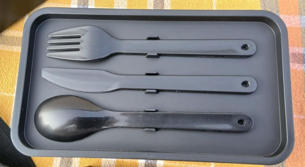 Lunch Box Double avec Couverts : Contenance 2 x 50cl - Neuve Cuisine
