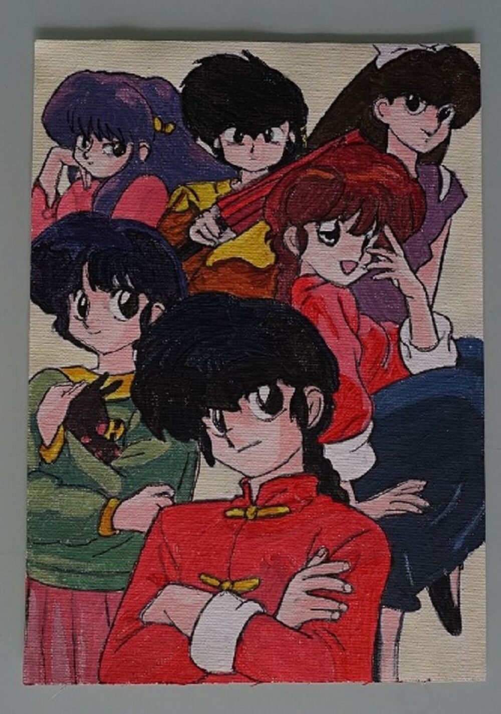 peinture - Ranma 1-2 - sur toile format A4 Décoration