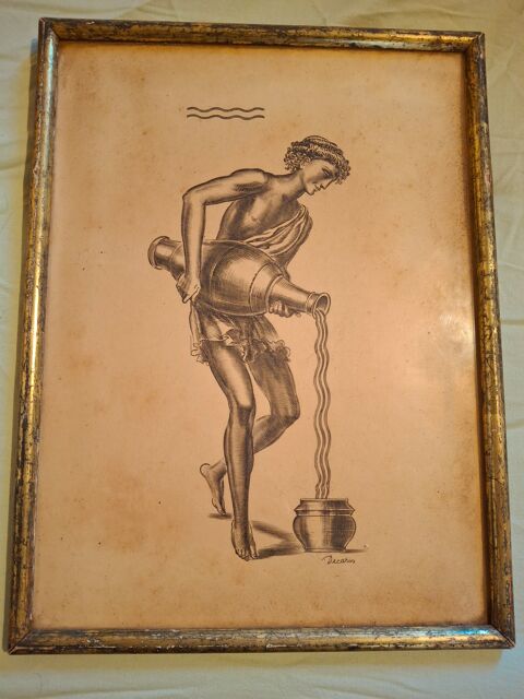 Superbe lithographie ancienne de DUCARUS 150 Artigat (09)