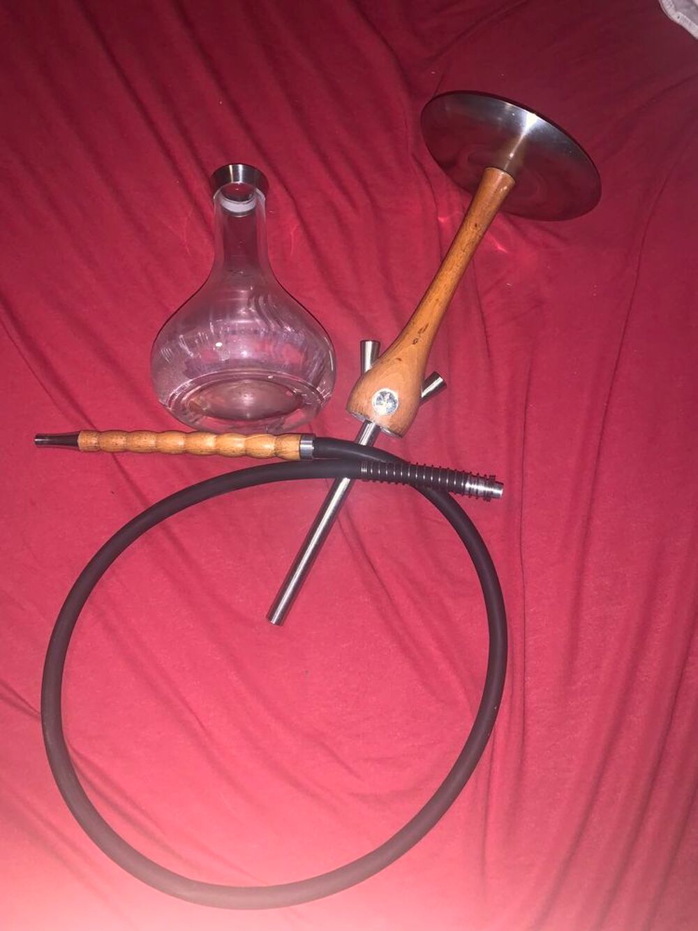 WOOKAH Chicha Crystal Merbau - Flames - Narguil&eacute; en bois. Maroquinerie