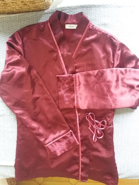 Peignoir satin sales doublé polaire
