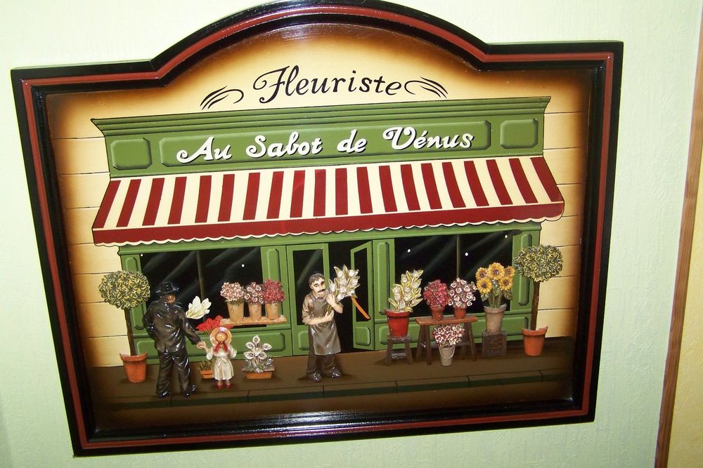 tableau en relief th&egrave;me fleuriste - NEUF Décoration