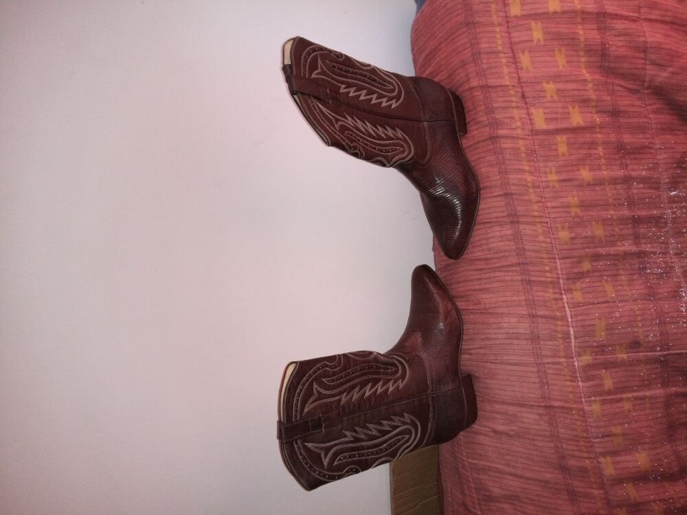 botte western mixte cuir marron fonce neuve Chaussures