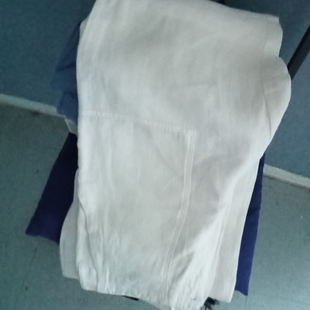 Pantalon en lin blanc Vêtements