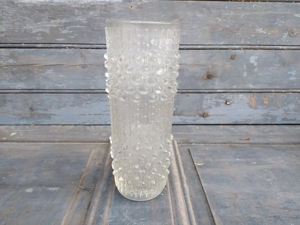 Vase Verre Givr&eacute; Tch&eacute;coslovaque Frantisek Peceny Glass Décoration