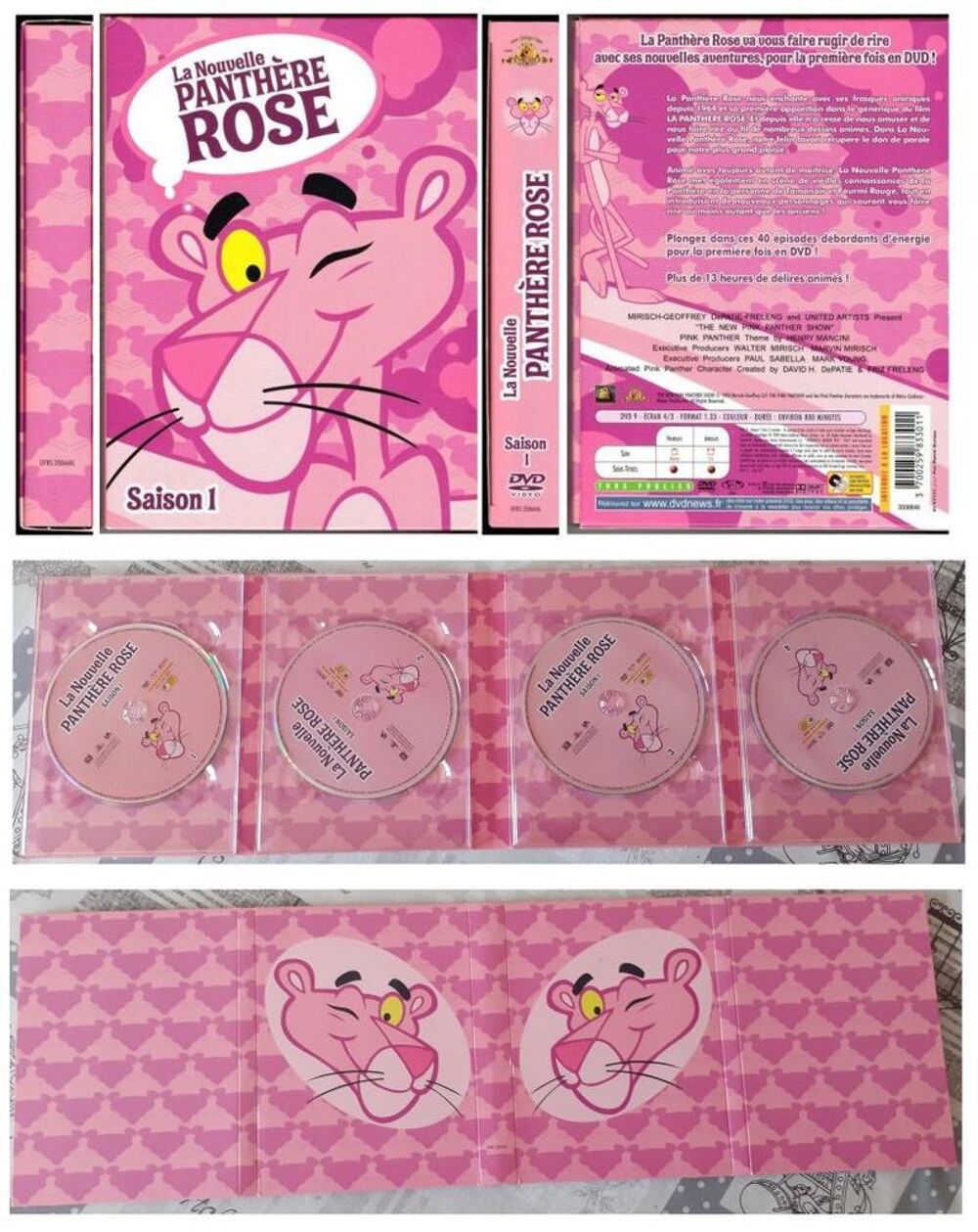 Coffret 12 DVD - La Bo&icirc;te Rose 100% Cartoon Pink Panther DVD et blu-ray