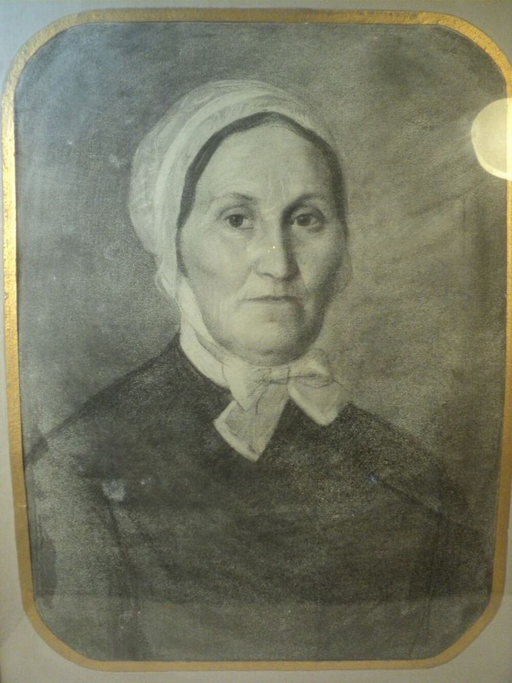 Tableau Dessin au Crayon Portrait de Femme D&eacute;but XX&egrave;me Décoration