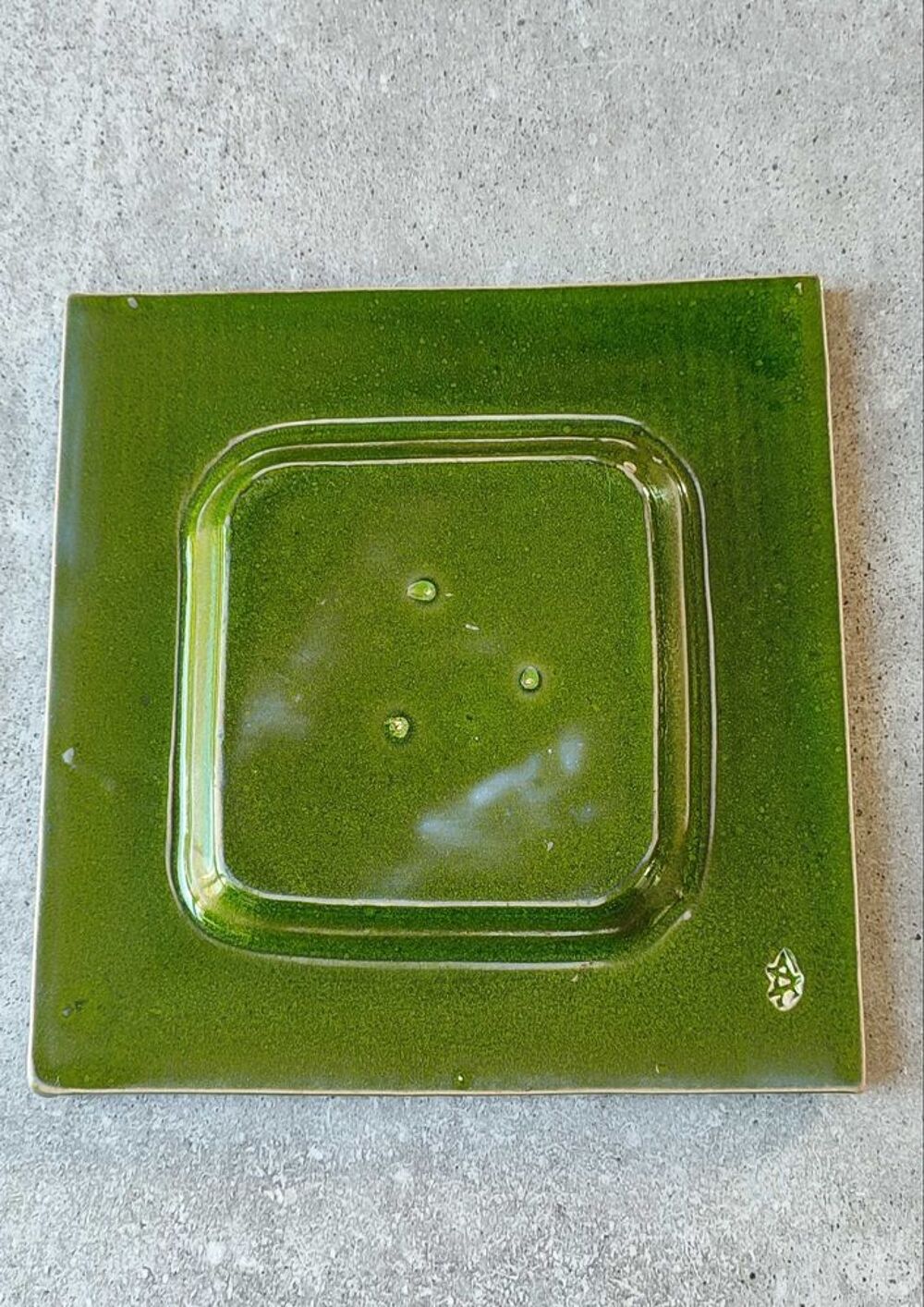 Vide-poche en c&eacute;ramique &eacute;maill&eacute;e vintage sign&eacute; , 60/70 