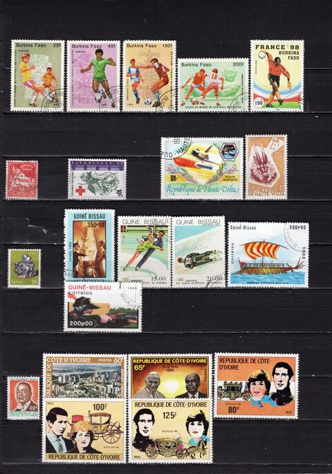 lot de 47 timbres d'AFRIQUE 2 Les glisottes-et-Chalaures (33)
