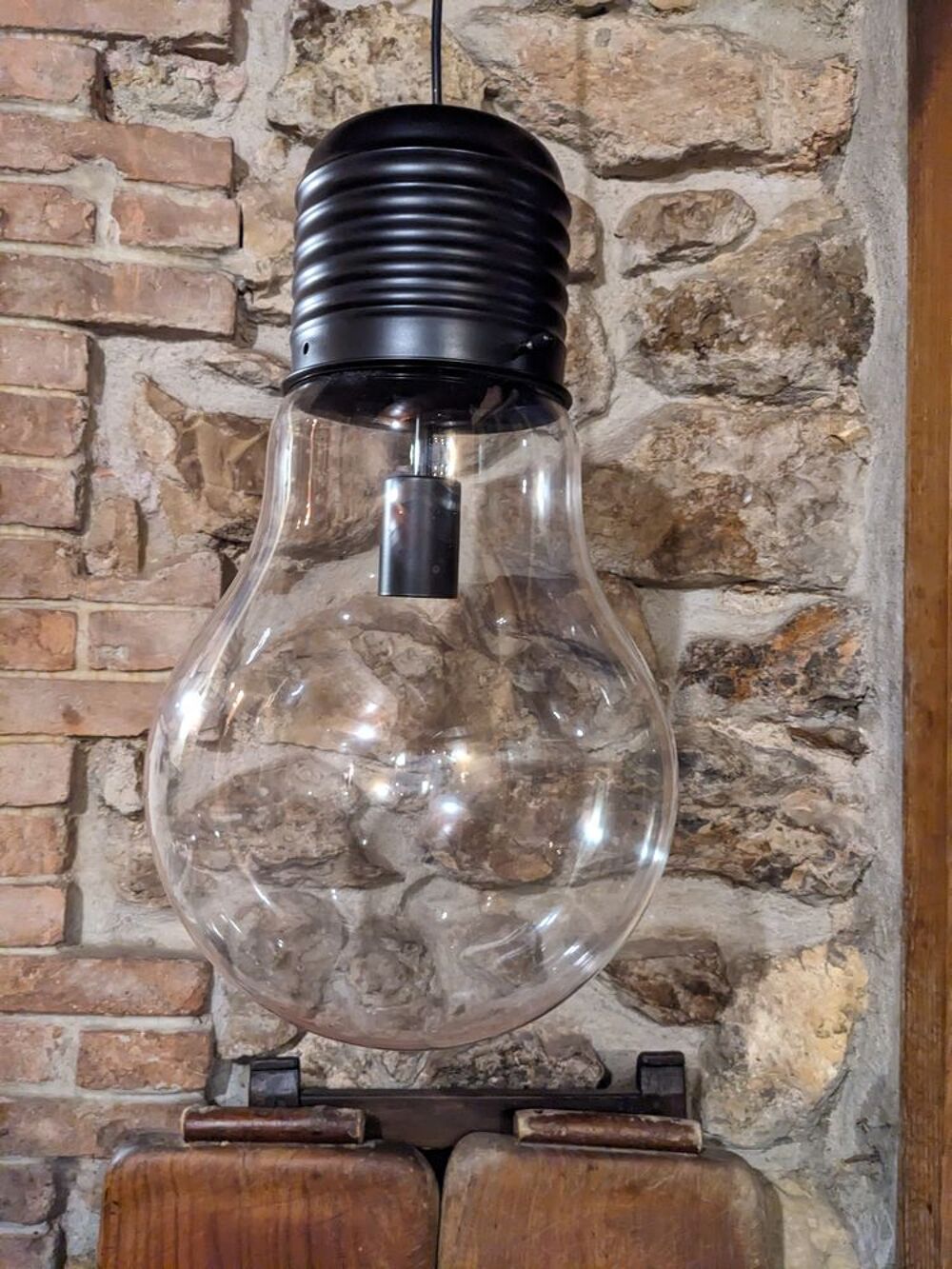 Tr&egrave;s grosse ampoule lustre style INGO MORERE lampe suspensio Décoration